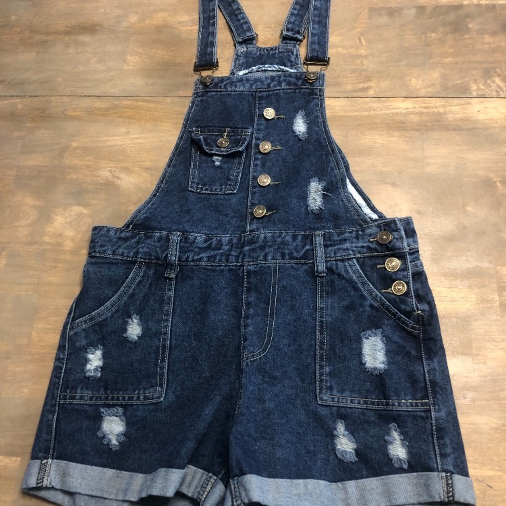 Jean Overall Shorts